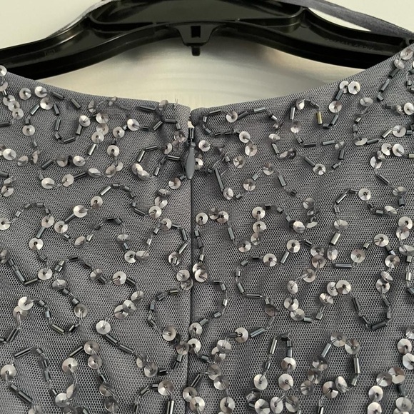 Nwt Adrianna Papell Women's V-Neck Mini Beaded Cocktail Party Dress i - Picture 6 of 14